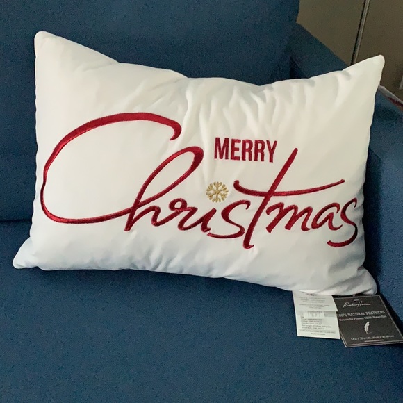 Embroidery Merry Christmas Velvet Decorative Pillow - Picture 10 of 10
